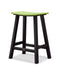 POLYWOOD Contempo 24" Saddle Counter Stool in Black / Lime image