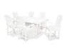 POLYWOOD 7 Piece  Palm Coast Dining Set in White image