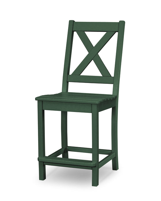 POLYWOOD Braxton Counter Side Chair in Green