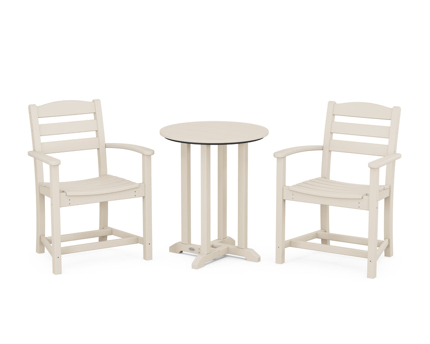 POLYWOOD La Casa Cafe 3-Piece Round Dining Set in Sand