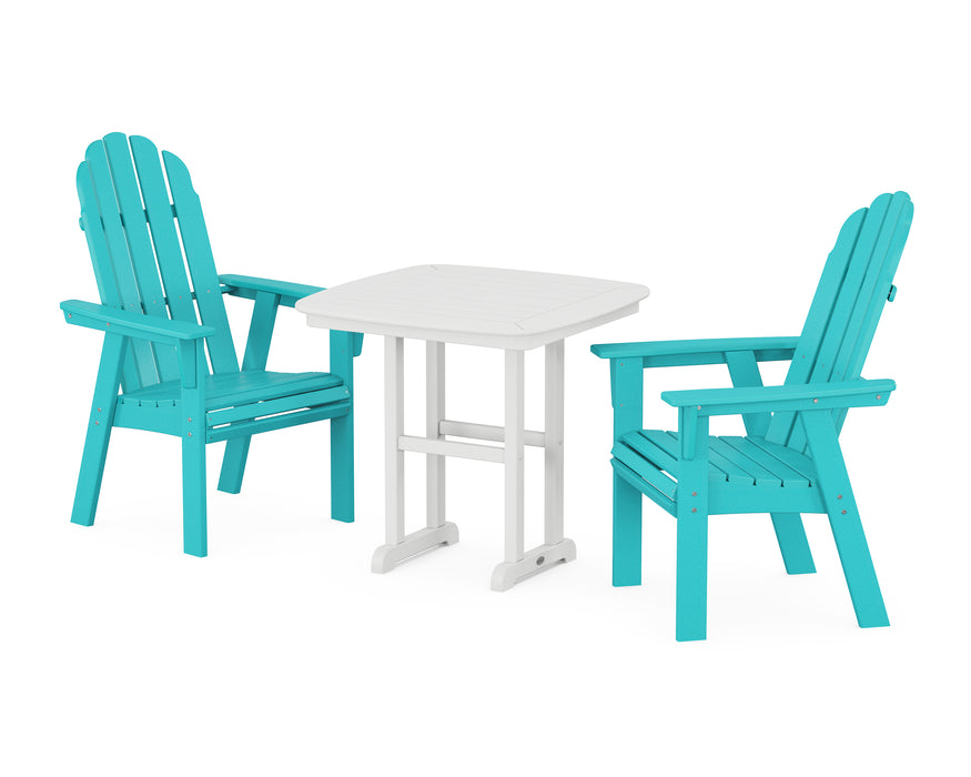 POLYWOOD Vineyard Adirondack 3-Piece Dining Set in Aruba