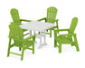 POLYWOOD South Beach 5-Piece Farmhouse Dining Set in Lime image