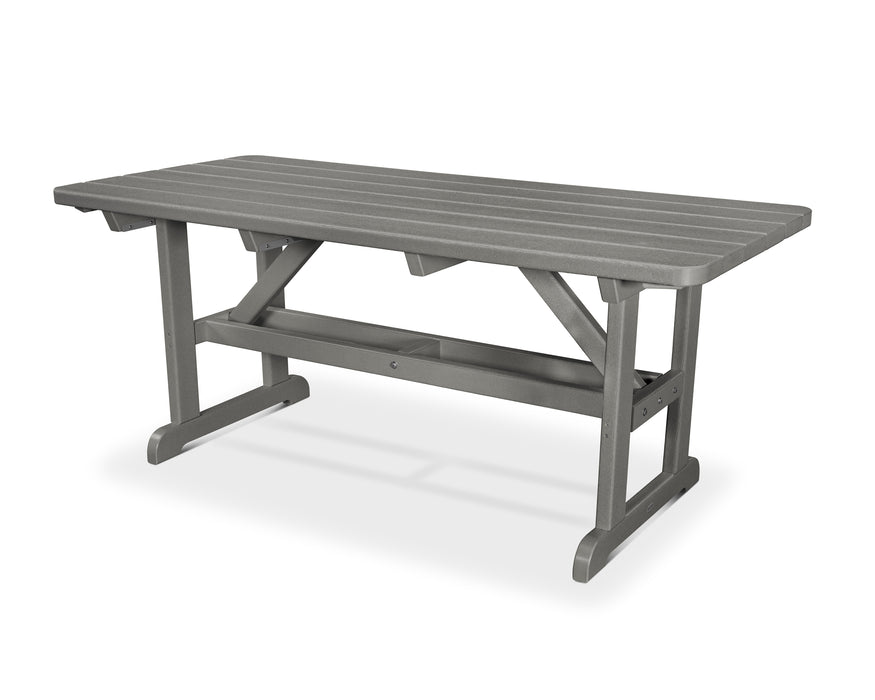 POLYWOOD Park 33" x 70" Harvester Picnic Table in Slate Grey image