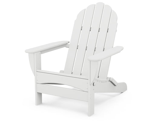 POLYWOOD Classic Oversized Folding Adirondack Chair in White image