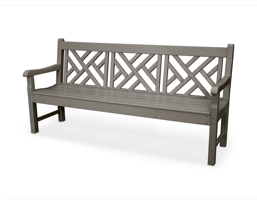 POLYWOOD Rockford 72" Chippendale Bench in Slate Grey image
