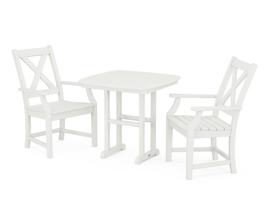 POLYWOOD Braxton 3-Piece Dining Set in Vintage White