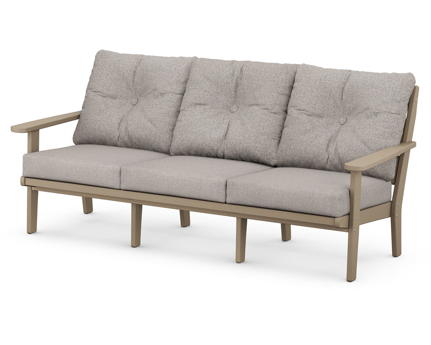 POLYWOOD Lakeside Deep Seating Sofa in Vintage Sahara / Weathered Tweed image