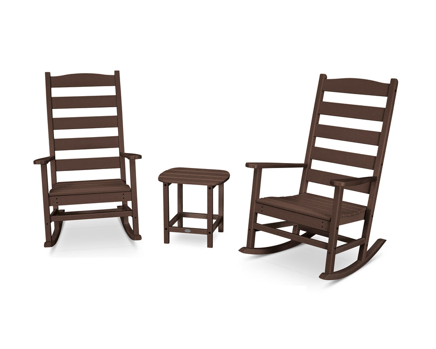 POLYWOOD Shaker 3-Piece Porch Rocking Chair Set in Mahogany image