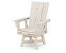 POLYWOOD Modern Curveback Adirondack Swivel Dining Chair in Sand image