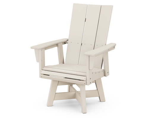 POLYWOOD Modern Curveback Upright Adirondack Swivel Chair in Sand image
