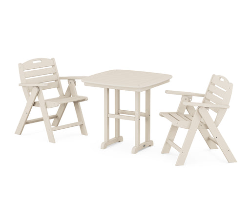 POLYWOOD Nautical Lowback Chair 3-Piece Dining Set in Sand image