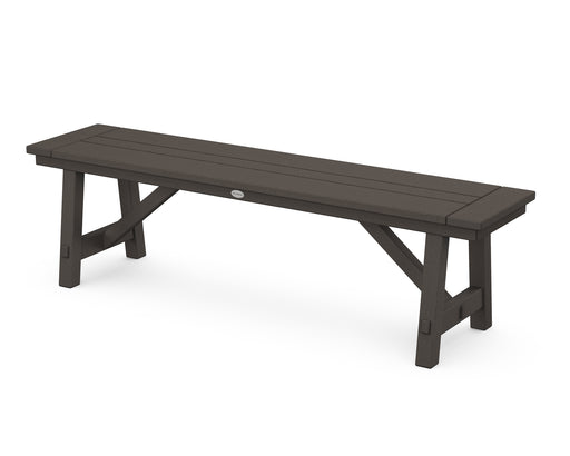 POLYWOOD Rustic Farmhouse 60" Backless Bench in Vintage Coffee image