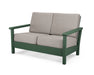 POLYWOOD Harbour Deep Seating Loveseat in Green / Weathered Tweed image