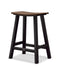 POLYWOOD Contempo 24" Saddle Counter Stool in Black / Mahogany image