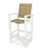 POLYWOOD Coastal Bar Chair in White / Burlap Sling image