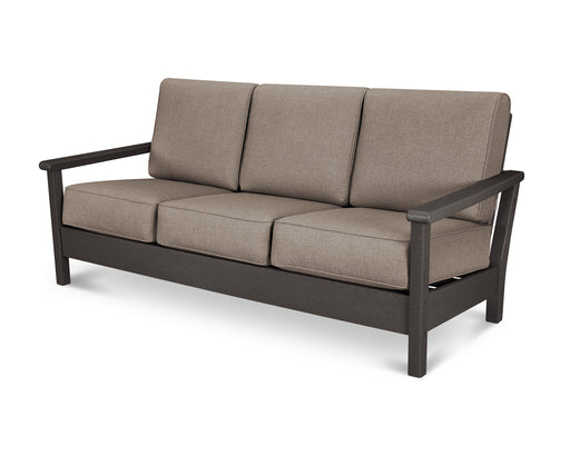 POLYWOOD Harbour Deep Seating Sofa in Vintage Coffee / Sancy Shale image