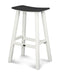 POLYWOOD Contempo 30" Saddle Bar Stool in White / Black image