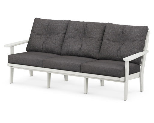 POLYWOOD Lakeside Deep Seating Sofa in Vintage White / Ash Charcoal image