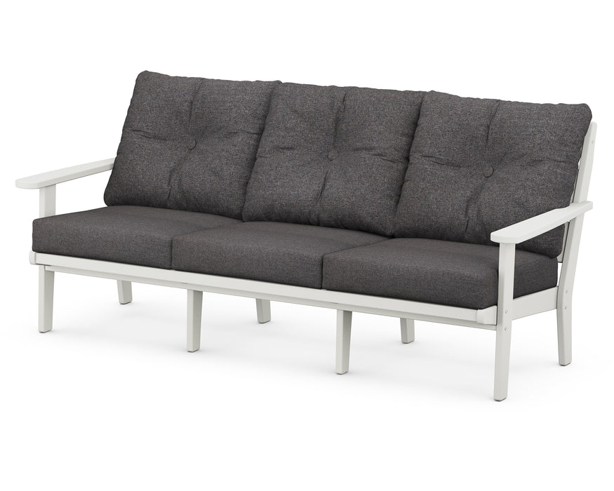 POLYWOOD Lakeside Deep Seating Sofa in Vintage White / Ash Charcoal image
