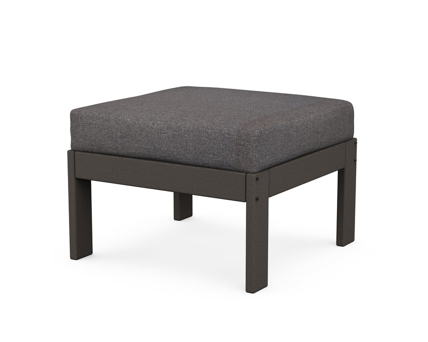 POLYWOOD Vineyard Modular Ottoman in Vintage Coffee / Ash Charcoal