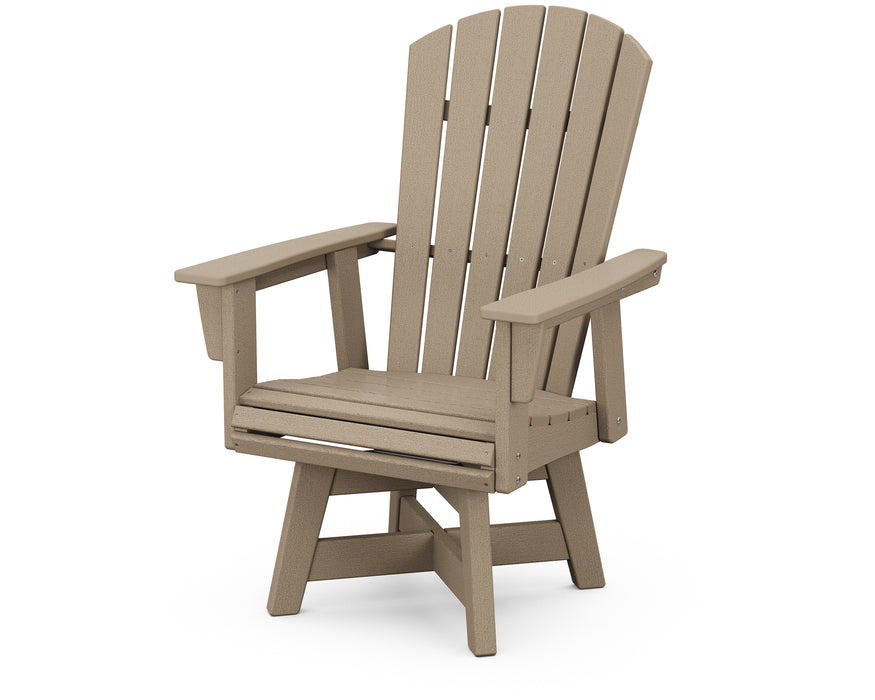 POLYWOOD Nautical Curveback Adirondack Swivel Dining Chair in Vintage Sahara image