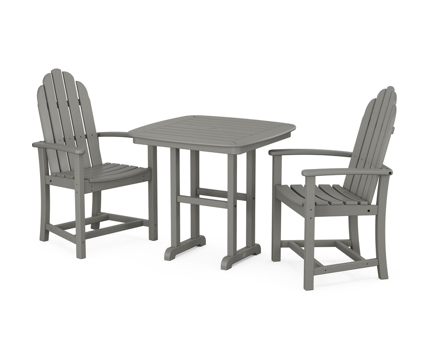 POLYWOOD Classic Adirondack 3-Piece Dining Set in Slate Grey image