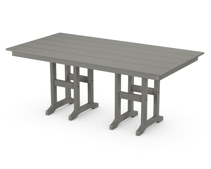 POLYWOOD Farmhouse 37" x 72" Dining Table in Slate Grey image
