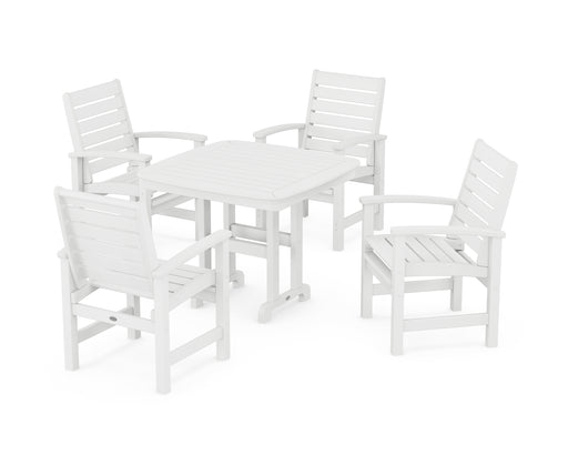 POLYWOOD Signature 5-Piece Dining Set in White image