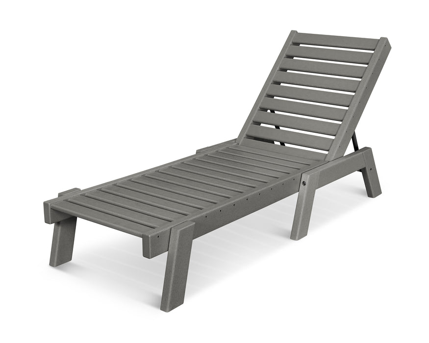 POLYWOOD Captain Chaise in Slate Grey