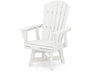 POLYWOOD Nautical Curveback Adirondack Swivel Dining Chair in Vintage White image
