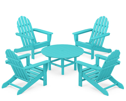 POLYWOOD Classic Adirondack 5-Piece Conversation Set in Aruba image