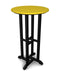 POLYWOOD Contempo 24" Round Bar Table in Black / Lemon image