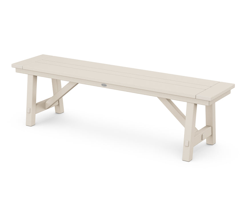 POLYWOOD Rustic Farmhouse 60" Backless Bench in Sand image