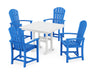 POLYWOOD Palm Coast 5-Piece Farmhouse Dining Set in Pacific Blue image
