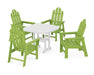 POLYWOOD Long Island 5-Piece Dining Set in Lime image