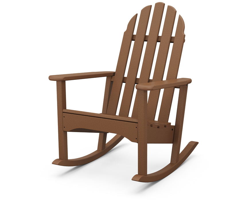 POLYWOOD Classic Adirondack Rocking Chair in Teak