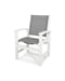 POLYWOOD Coastal Dining Chair in White / Metallic Sling image