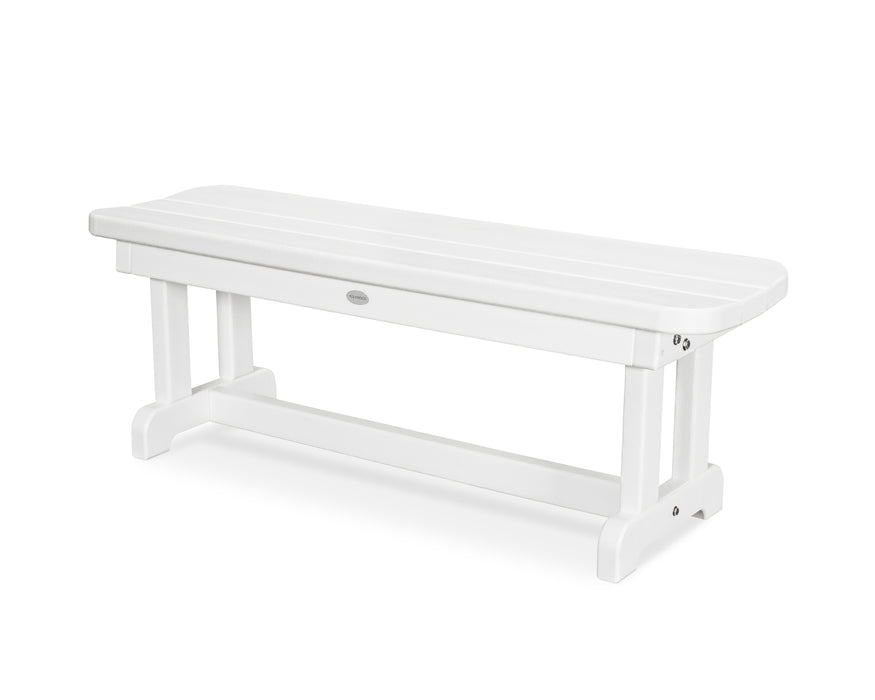 POLYWOOD Park 48" Backless Bench in White image