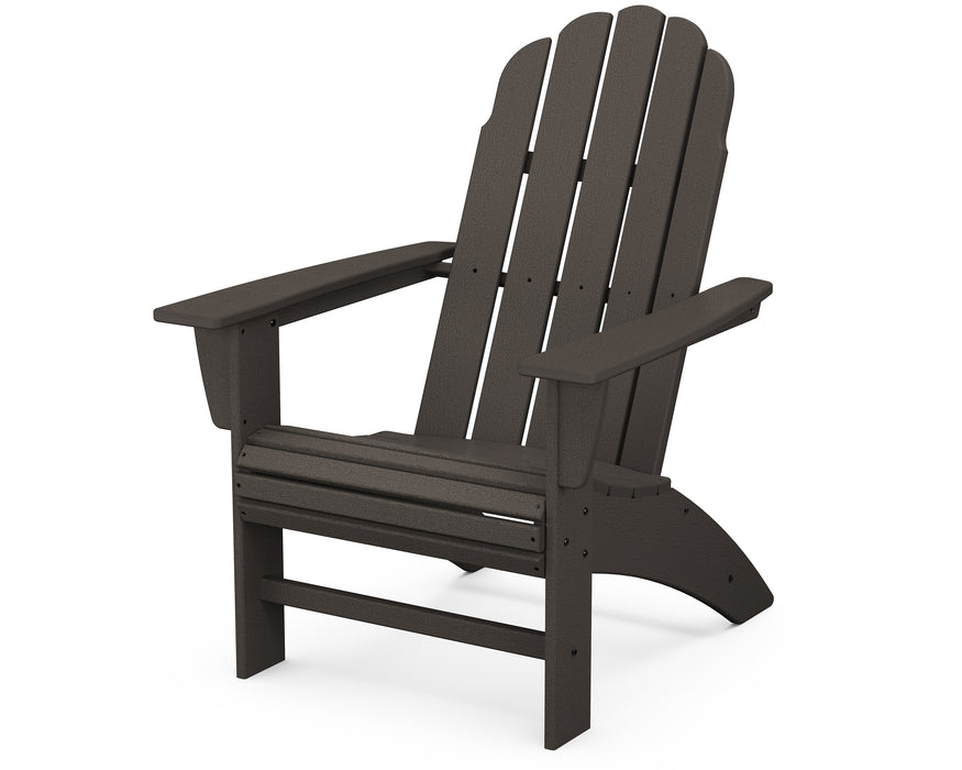 POLYWOOD Vineyard Curveback Adirondack Chair in Vintage Coffee