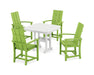 POLYWOOD Modern Adirondack 5-Piece Dining Set in Lime image