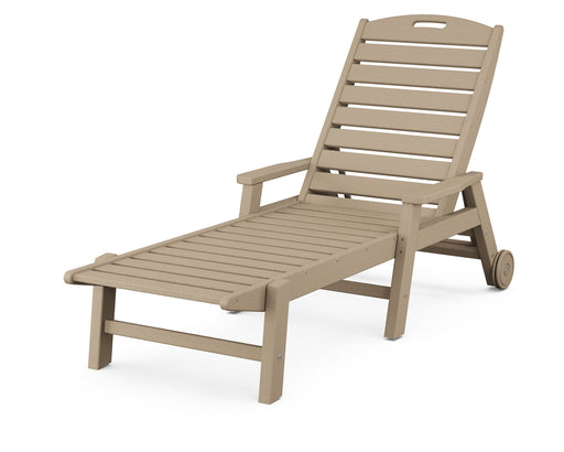 POLYWOOD Nautical Chaise with Arms & Wheels in Vintage Sahara image
