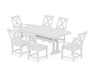 POLYWOOD Braxton 7-Piece Dining Set with Trestle Legs in White image