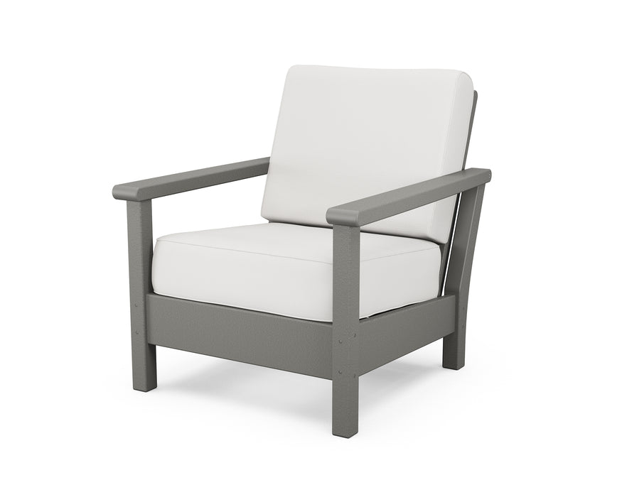 POLYWOOD Harbour Deep Seating Chair in Slate Grey / Natural Linen image