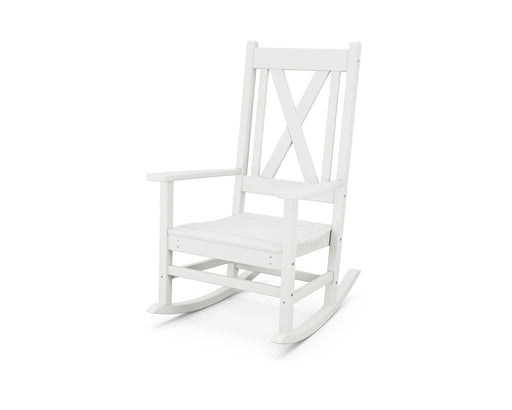 POLYWOOD Braxton Porch Rocking Chair in Vintage White image