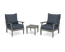 POLYWOOD Braxton 3-Piece Deep Seating Set in Slate Grey / Sancy Denim image