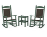 POLYWOOD Jefferson 3-Piece Woven Rocker Set in Green / Cahaba image