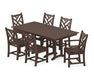 POLYWOOD Chippendale 7-Piece Farmhouse Dining Set in Mahogany image