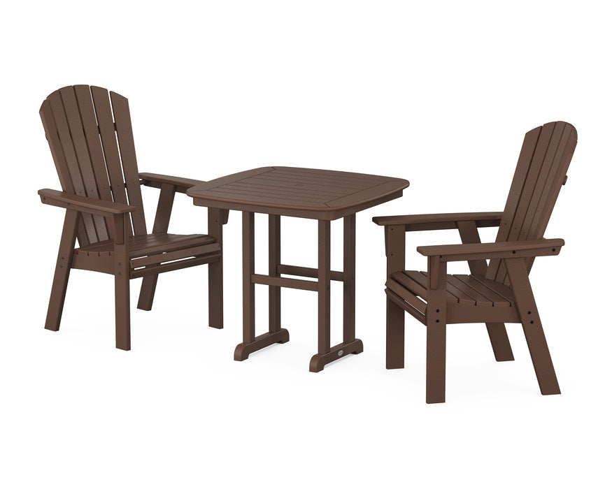 POLYWOOD Nautical Adirondack 3-Piece Dining Set in Mahogany image