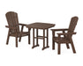 POLYWOOD Nautical Adirondack 3-Piece Dining Set in Mahogany image