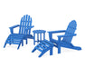 POLYWOOD Classic Adirondack 5-Piece Casual Set in Pacific Blue image